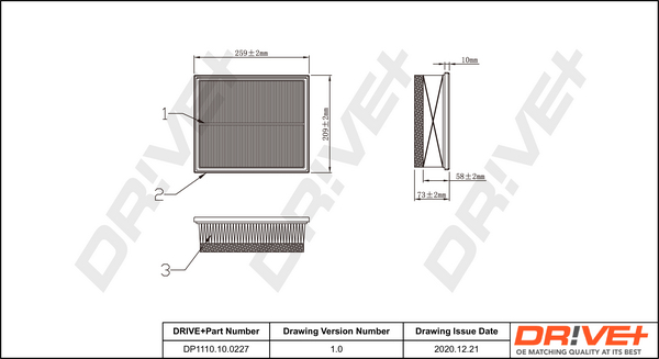 Air Filter - DP1110.10.0227 Dr!ve+