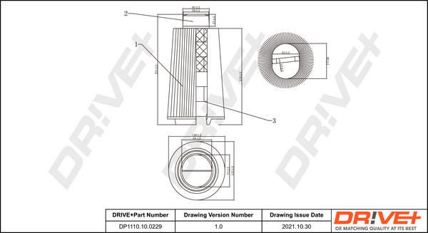 Air Filter - DP1110.10.0229 Dr!ve+