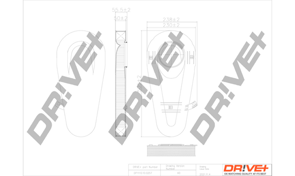 Air Filter - DP1110.10.0257 Dr!ve+