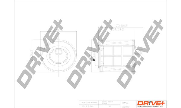 Filtro aria - DP1110.10.0263 Dr!ve+