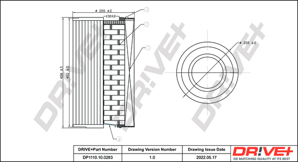 Air Filter - DP1110.10.0283 Dr!ve+