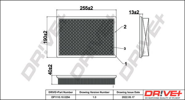 Luftfilter - DP1110.10.0294 Dr!ve+