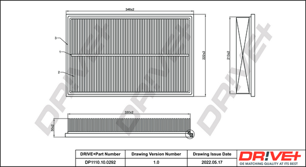 Air Filter - DP1110.10.0302 Dr!ve+