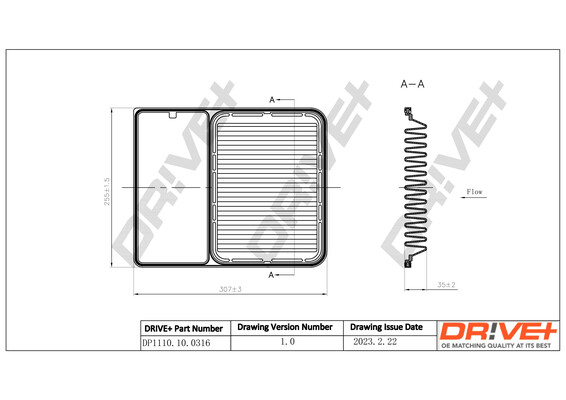 Air Filter - DP1110.10.0316 Dr!ve+