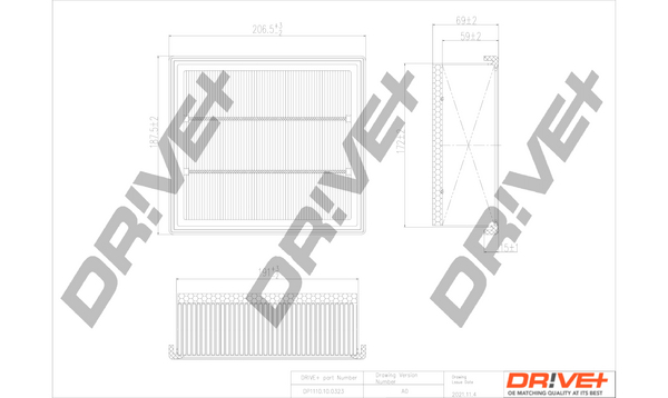 Air Filter - DP1110.10.0323 Dr!ve+