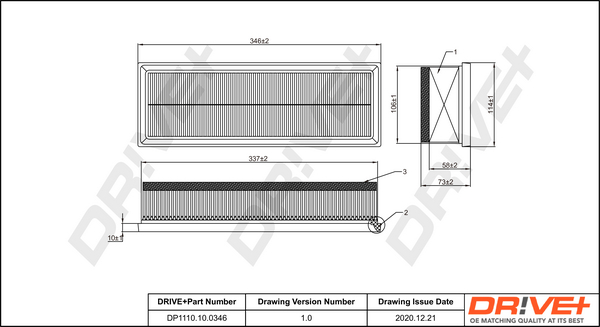 Air Filter - DP1110.10.0346 Dr!ve+