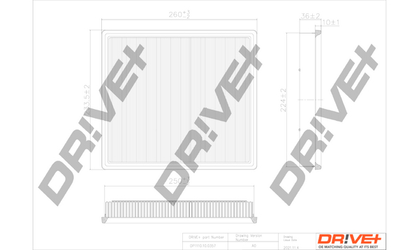 Air Filter - DP1110.10.0357 Dr!ve+