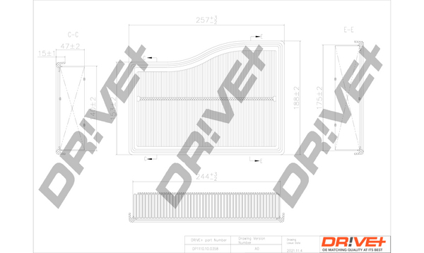 Air Filter - DP1110.10.0358 Dr!ve+