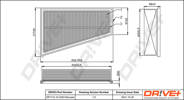 Air Filter - DP1110.10.0363 Dr!ve+