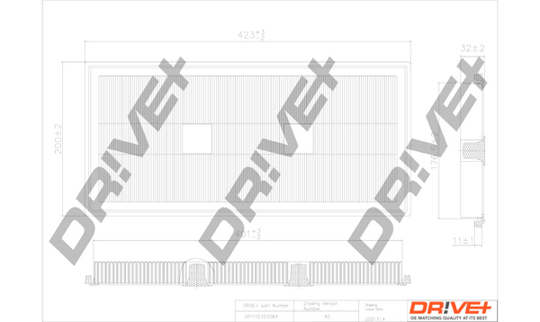 Air Filter - DP1110.10.0364 Dr!ve+