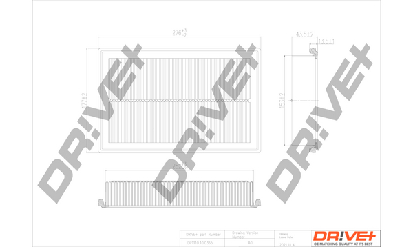 Air Filter - DP1110.10.0365 Dr!ve+
