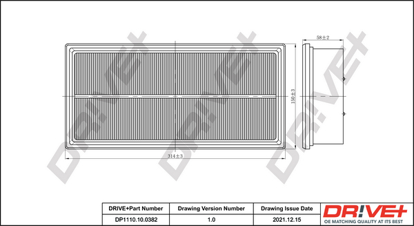 Air Filter - DP1110.10.0382 Dr!ve+