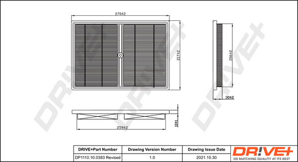 Air Filter - DP1110.10.0383 Dr!ve+