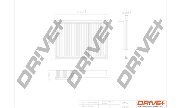 Air Filter - DP1110.10.0388 Dr!ve+