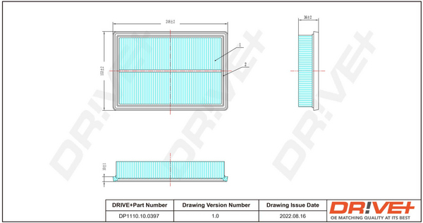 Air Filter - DP1110.10.0397 Dr!ve+