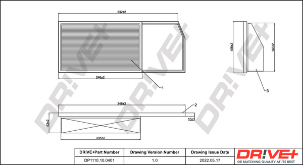 Air Filter - DP1110.10.0401 Dr!ve+