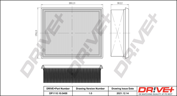 Luftfilter - DP1110.10.0406 Dr!ve+