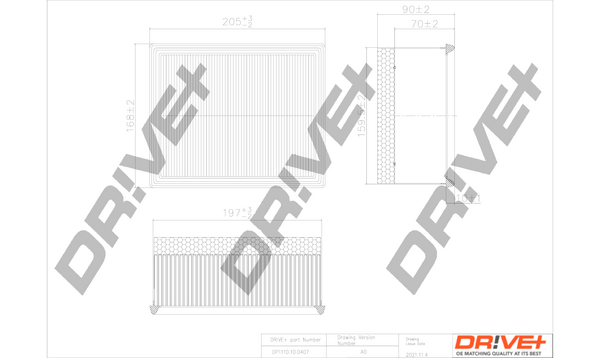 Air Filter - DP1110.10.0407 Dr!ve+
