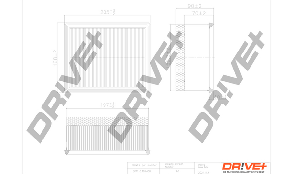 Air Filter - DP1110.10.0408 Dr!ve+