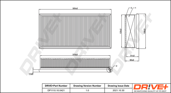 Air Filter - DP1110.10.0421 Dr!ve+