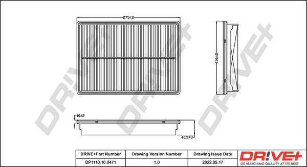 Air Filter - DP1110.10.0471 Dr!ve+