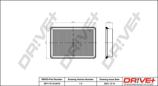 Air Filter - DP1110.10.0476 Dr!ve+