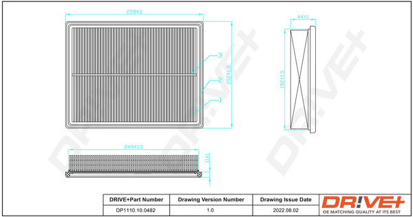 Air Filter - DP1110.10.0482 Dr!ve+
