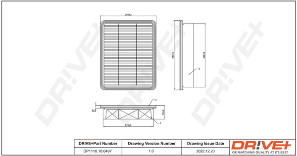 Air Filter - DP1110.10.0497 Dr!ve+