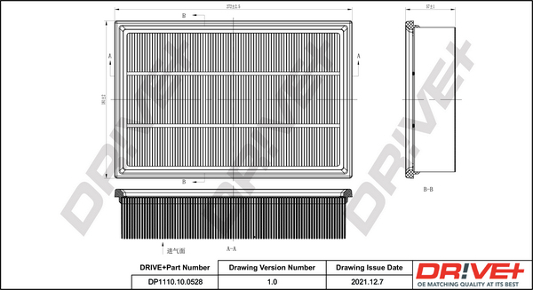 Air Filter - DP1110.10.0528 Dr!ve+