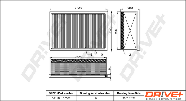 Air Filter - DP1110.10.0533 Dr!ve+