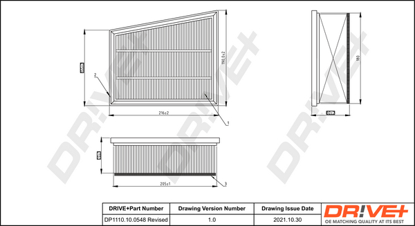 Air Filter - DP1110.10.0548 Dr!ve+