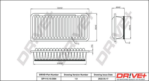oro filtras - DP1110.10.0564 Dr!ve+
