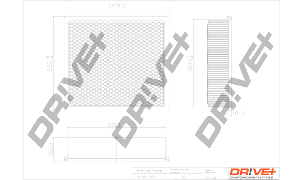 Filtro aria - DP1110.10.0571 Dr!ve+