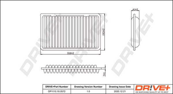 Air Filter - DP1110.10.0572 Dr!ve+