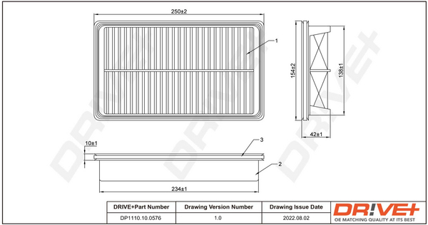 Air Filter - DP1110.10.0576 Dr!ve+