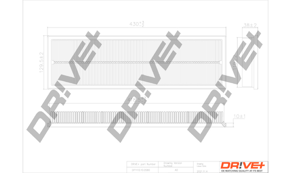 Air Filter - DP1110.10.0580 Dr!ve+