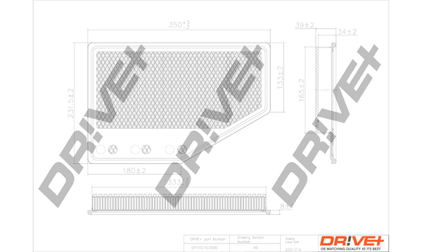 Air Filter - DP1110.10.0590 Dr!ve+