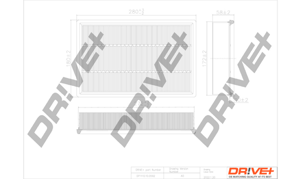 Air Filter - DP1110.10.0592 Dr!ve+