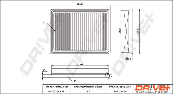 Air Filter - DP1110.10.0593 Dr!ve+