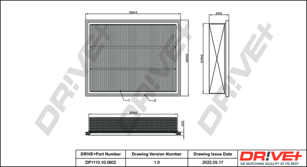 Air Filter - DP1110.10.0602 Dr!ve+