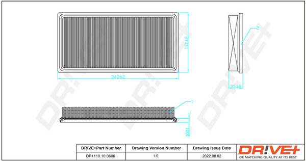 Luftfilter - DP1110.10.0606 Dr!ve+