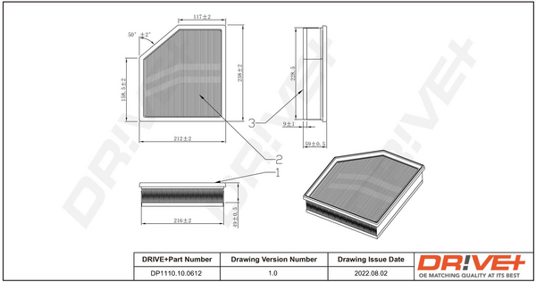 Air Filter - DP1110.10.0612 Dr!ve+