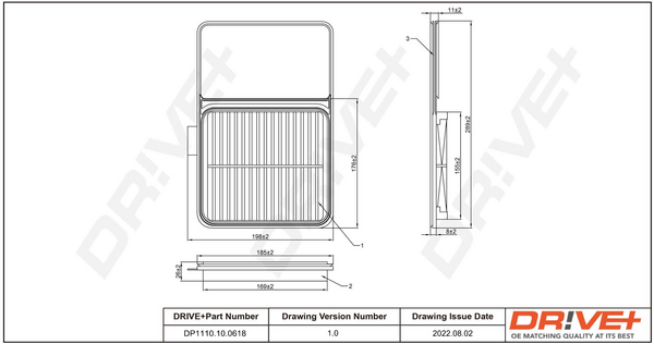 Air Filter - DP1110.10.0618 Dr!ve+