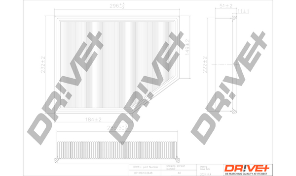 Air Filter - DP1110.10.0648 Dr!ve+