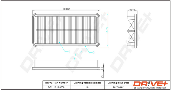 Air Filter - DP1110.10.0656 Dr!ve+