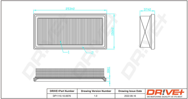 Air Filter - DP1110.10.0676 Dr!ve+