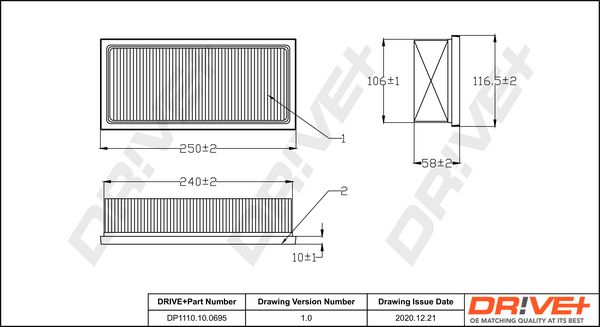 oro filtras - DP1110.10.0695 Dr!ve+