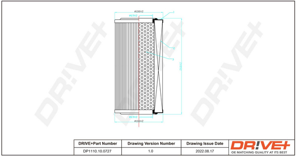 Air Filter - DP1110.10.0727 Dr!ve+