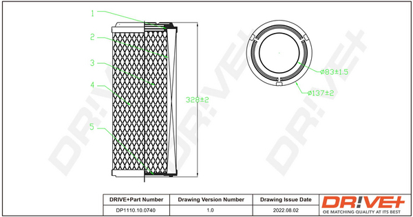 oro filtras - DP1110.10.0740 Dr!ve+