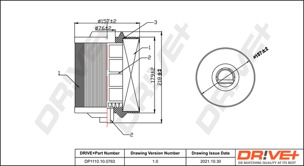 Air Filter - DP1110.10.0763 Dr!ve+